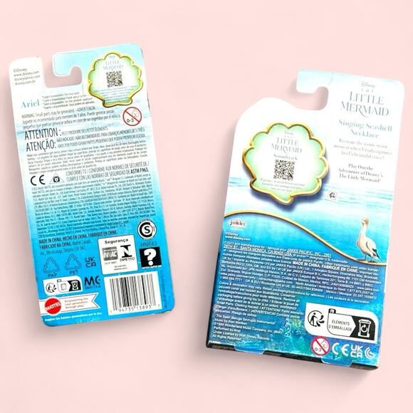 Disney Princess Ariel The Little Mermaid Figure Doll Necklace Toy Lot New in Box - Picture 2 of 3